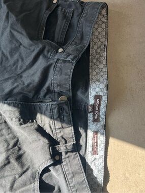 Michael Kors Men's Slim Black Jeans with Signature Waistband 34/32